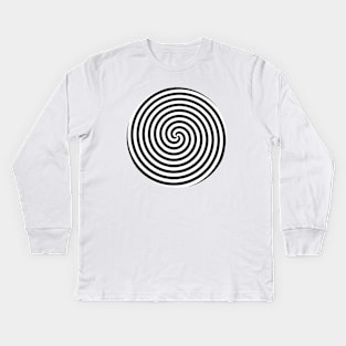 Hypnotic Spiral Kids Long Sleeve T-Shirt